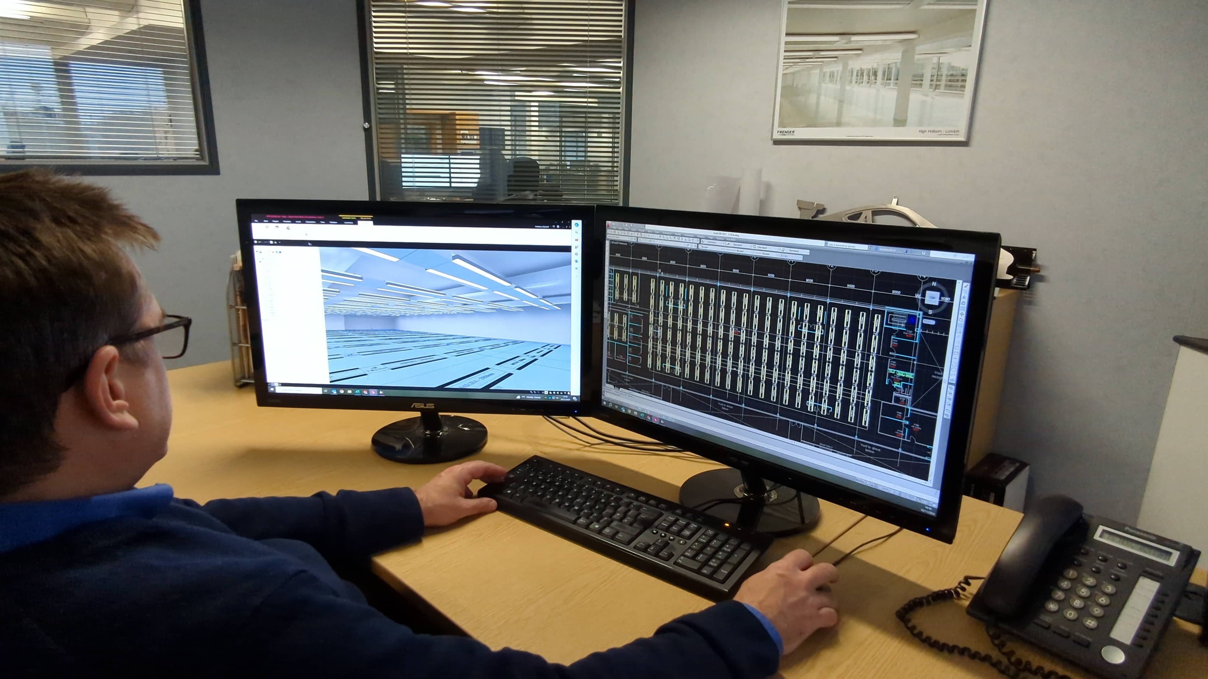 Image of in-house lighting design engineers producing lighting calculations In-House Lighting Design Engineers