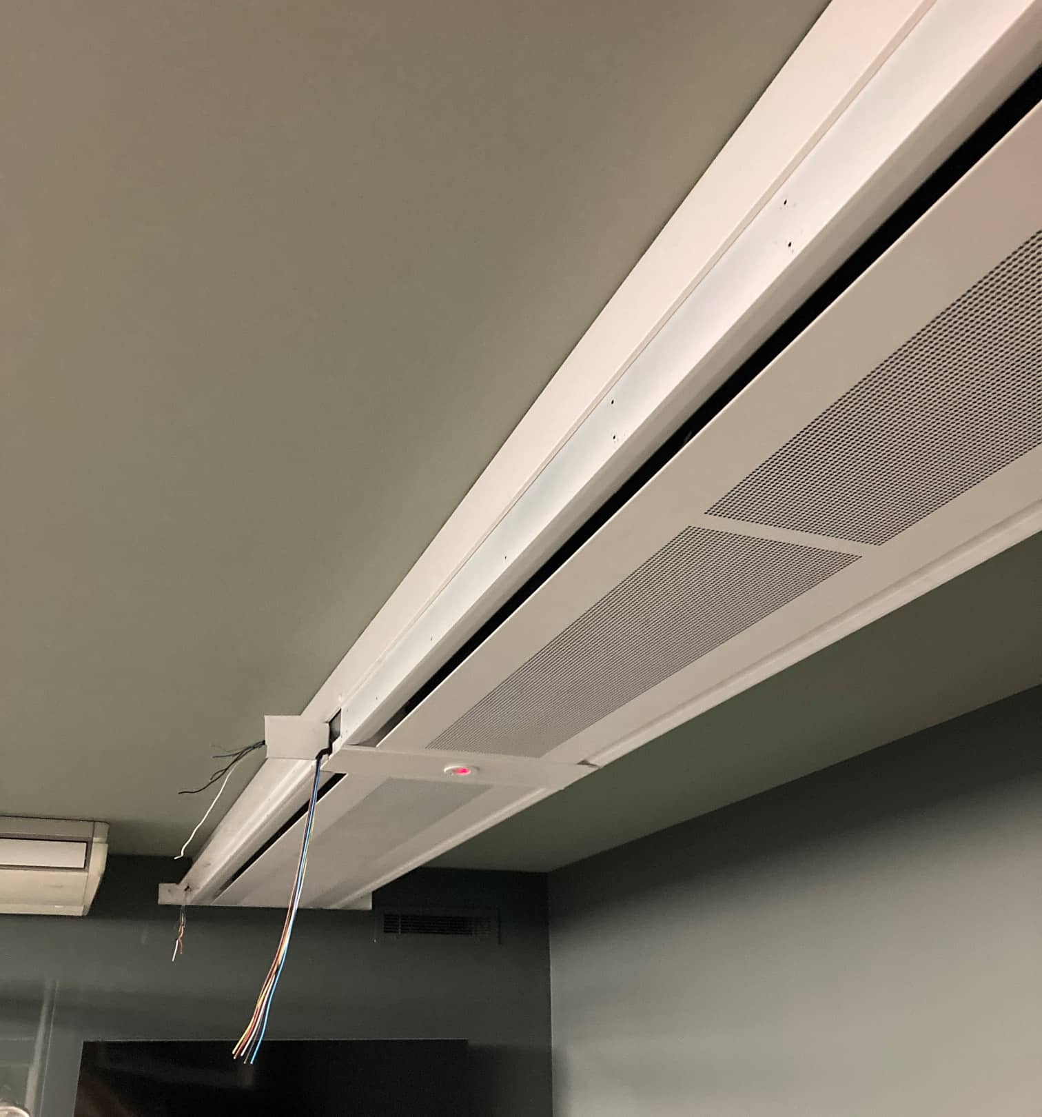 Removed extruded polycarbonate lighting diffuser for reuse after upgrade from T5 lamps to the LED light source Removed Extruded Lighting Diffuser