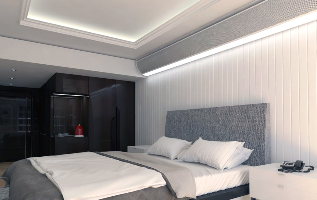 Cornice Multi-Service Chilled Beam in Hotel Cornice Multi-Service Chilled Beam in Hotel