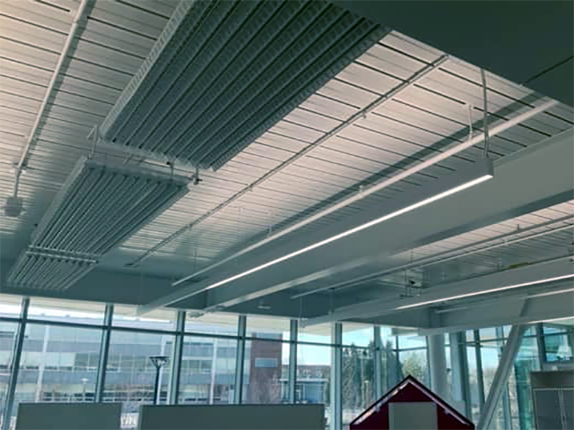 The latest X-Wing Radiant Passive Chilled Beam installed in the newly built Siebel Design Center in Illinois