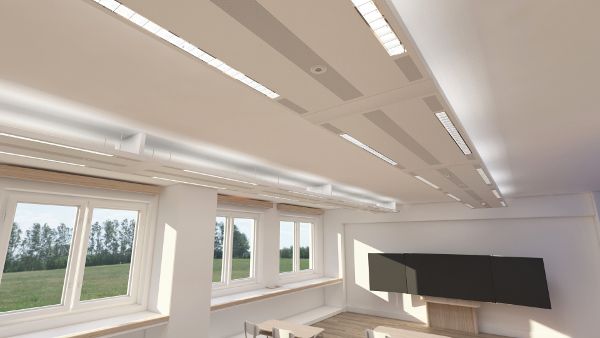 Radiant Panel with LED Aluminium Louvre Lighting Radiant Panel with LED Aluminium Louvre Lighting
