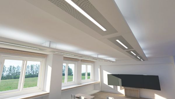 Radiant Panel with Prismatic LED Lighting Radiant Panel with Prismatic LED Lighting