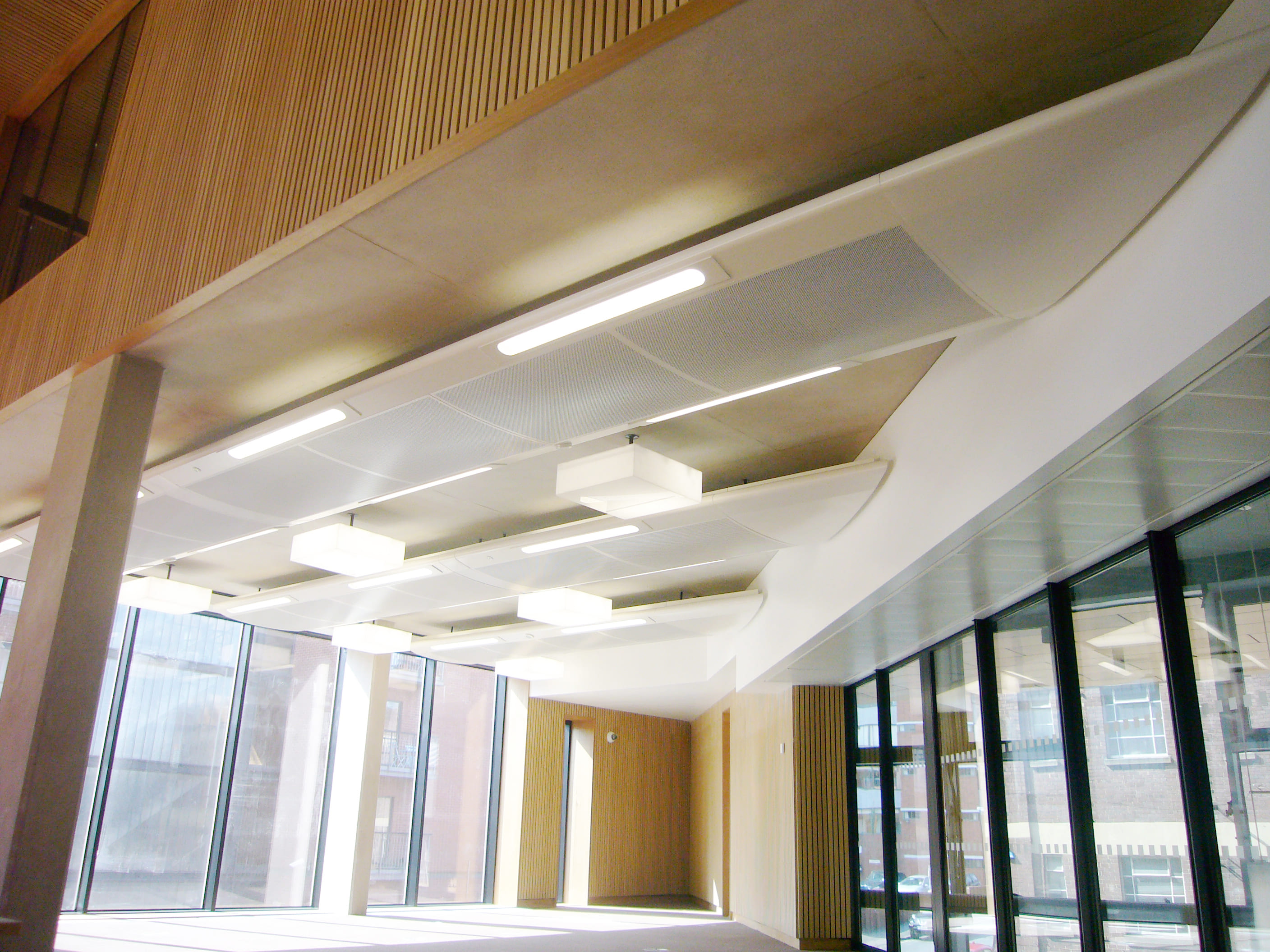 Image showing MSCBs fitted into a school atrium MSCBs in a school atrium