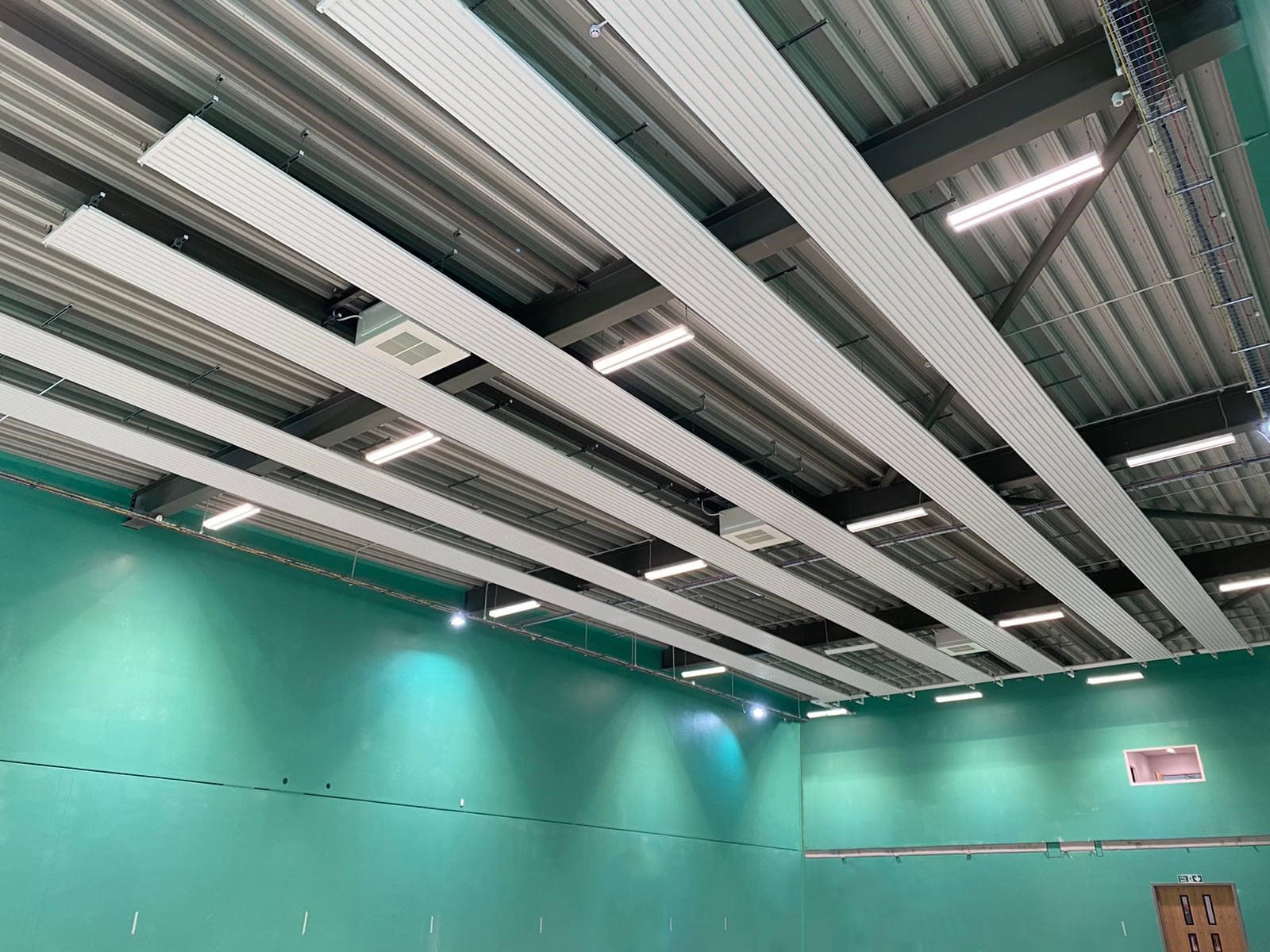 Image showing ecostrips fitted within a gymnasium Gymnasium fitted with an ecostrip system