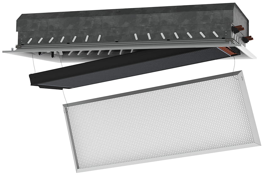 Product render of FTF Group's Halo Healthcare Chilled Beam Halo Healthcare Chilled Beam