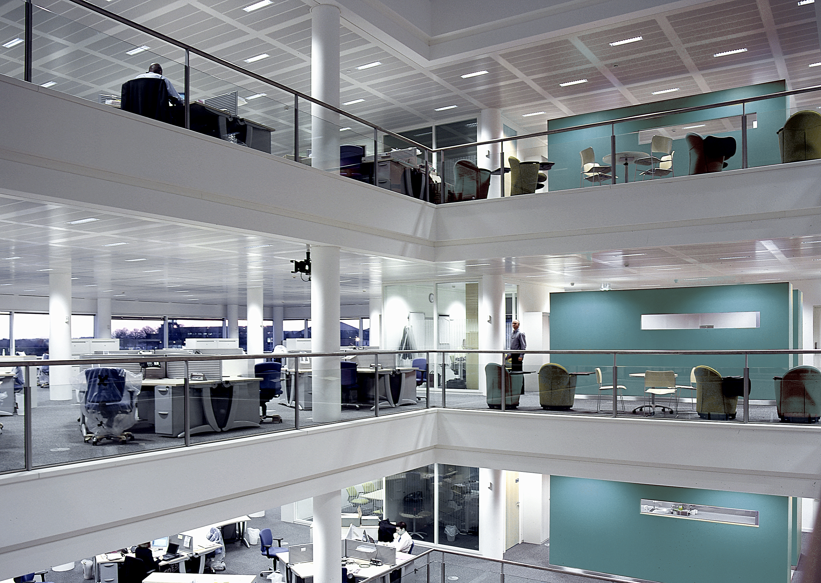 FTF Group's Chilled Ceilings installed inside an office application FTF Group's Chilled Ceilings installed inside an office application