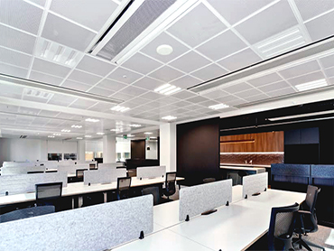 Preview image of the inside of the 500 Collins Street office building with FTF Group's® Ceiling Integrated Active Chilled Beams
