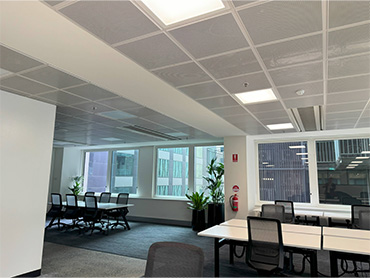 Preview image of the inside of the 500 Collins Street office building with FTF Group's® Ceiling Integrated Active Chilled Beams