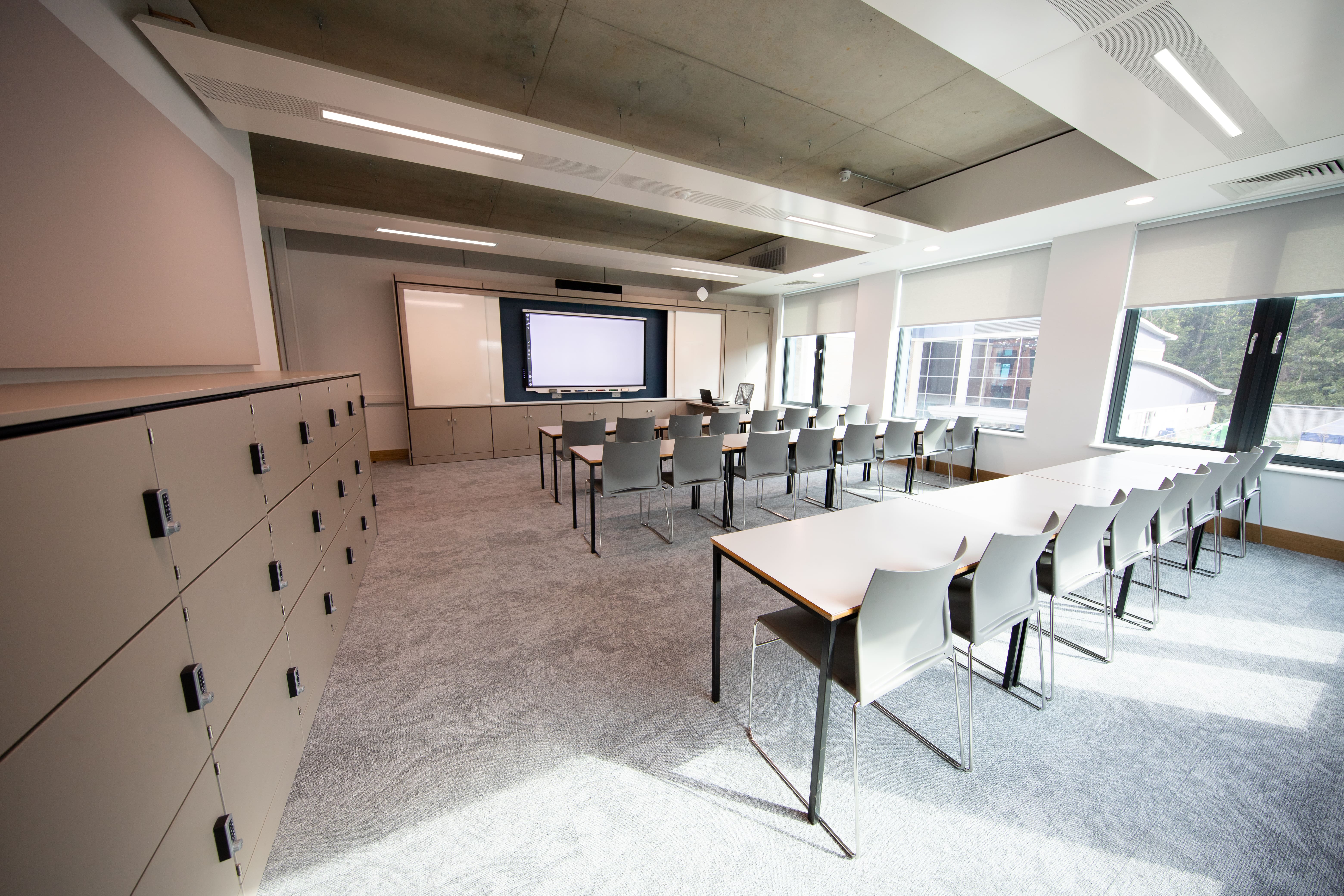One of the classrooms inside the Haberdashers for Boys School Academic Hub Haberdasher Boys School Classroom