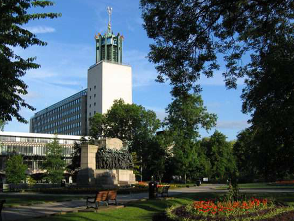 An image showing the outside of the Newcastle Civic Center home to Newcastle City Council Newcastle Civic Center